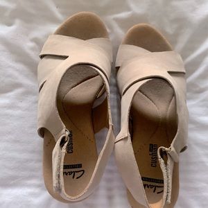 Clarks Soft Cushion Collection platform sandals